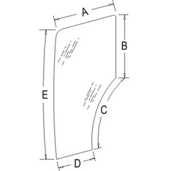 Aftermarket LH Door Cab Glass Fits CaseIH JX1075C JX1060C JX1070C Fits New Holland TN75D TN CAH40-0252 - main